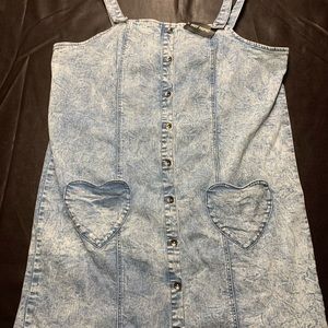 Hot Topic Pinafore Dress w/Heart Pockets